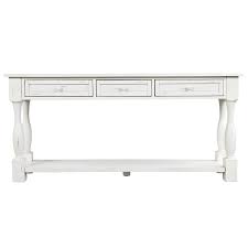 Ending tuesday at 7:00pm pst. Mondawe 64 Easy Assembly Console Table With Drawers And Shelf Antique White In The Console Tables Department At Lowes Com