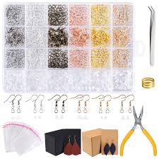 Zestyb had a great tip, i print dots, like the asterick * or a period on the front of the card so i know where to make the holes. 6. Tuparka 2300pcs Earring Making Kits Jewelry Making Supplies Includes Earring Hooks Earring Backs Jump Rings Earring Cards For Jewelry Making And Earring Repair Buy Online In Bahamas At Bahamas Desertcart Com Productid 193916871