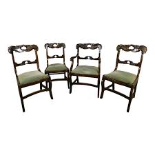 8 victorian style walnut balloon back dining chairs cmc designs. Davis Cabinet Co Victorian Style Set 4 Vintage Cherry Dining Chairs Chairish