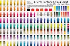 full pantone colour chart