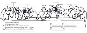 Jesus told simon and his brother andrew, come ye after me, and i will make you to become fishers of men. jesus went up into a mountain and prayed all night. The Last Supper Coloring Craft Activity Pages For Kids