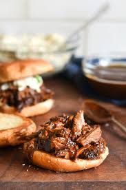 pulled pork with tangy barbecue sauce