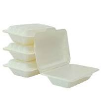 Disposable Food Container 400ml Cornstarch Clamshell Biodegradable  Cornstarch Food Containers Custom