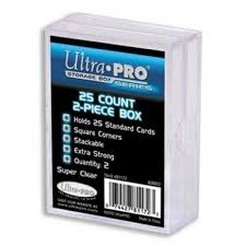 50ct max pro baseball card toploader storage box mtg pokemon includes lock. Ultra Pro 2 Piece 25 Count Clear Card Storage Box