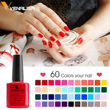 61508 Free Shipping Nail Art Design Manicure Venalisa New 60 Color 7 5ml Soak Off Gel Polish Led Uv Gel Nail Polish Gel Lacquer