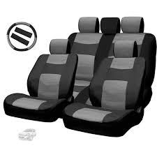 Ebay Sponsored For Chevrolet Premium Black Grey Synthetic Leather Car Seat Steering Covers Set With Images Leather Car Seats Car Seats Truck Seat Covers