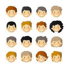 Cartoon Men Avatars With Hairstyle Cartoon Man Cartoon Character Design Cartoon Sketches