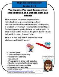 Toothpaste Percent Composition Introduction And Bubble Gum Lab Bundle Printable Alphabet Worksheets Bubble Gum Bubbles