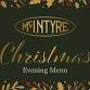 18th Dec - McIntyre Centre Christmas Evening Menu event image