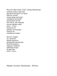 Maybe you would like to learn more about one of these? Lirik Lagubimbo