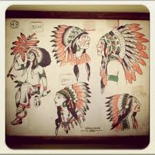 Original Huckspaulding Tattoo Flash On My Wall Nativeamerican Indians Tatuagem Tradicional Tatuagem Ideias De Tatuagens