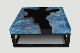 Blue Cracked Resin Coffee Table 9mr Andrianna Shamaris Epoxy Wood Table Resin Furniture Coffee Table