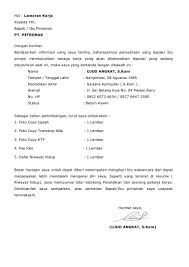 Pin Di Contoh Lamaran Kerja Dan Cv