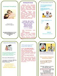 Ambil kelas senam hamil di kelas senam hamil, ibu akan berlatih. Leaflet Persiapan Persalinan