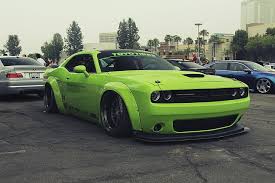 Maybe you would like to learn more about one of these? Hd Wallpaper Green Dodge Challenger Coupe Liberty Walk Lb Works Dodge Challenger R T Wallpaper Flare