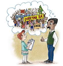 Resultado de imagem para Ilustração: Diretas já