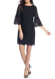 Sail To Sable Lace Shift Dress With Bell Sleeves Black Lace Gown Dresses Bell Sleeve Dress