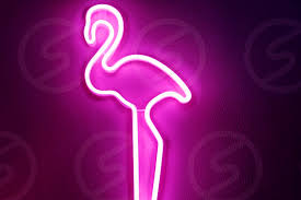 Pink Flamingo Neon Light On The Wall Illuminated Decorative Figure Of Glowing Flamingo Shape Sign Decorating A Wall By Theocharis Charitonidis Photo Stock Snapwire