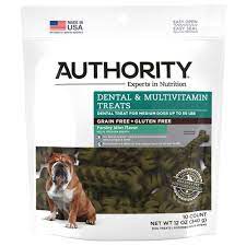 Authority Dental Multivitamin Medium Dog Treats Parsley Mint Gluten Free Grain Free Dog Treats Grain Free Multivitamin Dog Treats