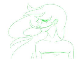 Animation Wind Blow Through Jade S Hair Fly Drawing Art Base Anime Hair