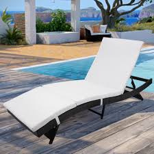 Explore outdoor seat cushions in different shapes & sizes for all types of furniture like chairs, loveseat, chaise lounge, sofa, or even a bench. Chaise Lounges For Patio Outdoor Chaise Lounge Chairs With Adjustable Back Folding Legs All Weather Black Wicker Chaise Lounge Poolside Balcony Lawn Seating Recliner White Cushion S Style W9205 Walmart Com Walmart Com