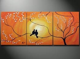 Bird Sitting On Tree Branch Drawing Love Birds Sitting On Tree Arte De Arboles Pintura De Arte Como Decorar Con Cuadros