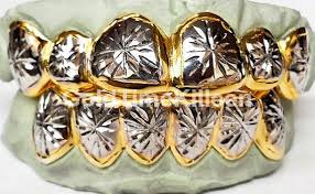 Maybe you would like to learn more about one of these? Custom Genuine Gold Grillz Top Bottom Sunburst Design White Etsy