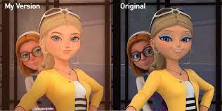 I “fixed” Chloe Bourgeois! (original photo from the official Instagram  page) Please go easy on me, I'm 13. :) : rmiraculousladybug