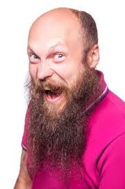 El loco Albert. calvo con barba. plano de estudio, aislado sobre fondo  blanco . — Foto de stock © khosrork #109620632