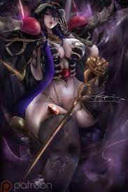 1girls albedo (overlord) big breasts dominant female horns  looking back overlord (maruyama) pink lips pure eggplant seductive  seductive look solo female succubus succubus horns succubus wings tagme  violet hair 