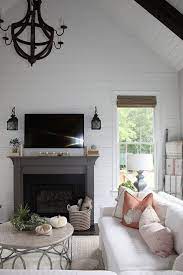 Shiplap Valted Ceiling With Shiplap And Beams Fireplace With Shiplap Accent Wall With Shipl Shiplap Living Room Accent Walls In Living Room Shiplap Accent Wall