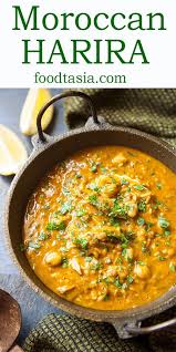 Harira Moroccan Lamb And Legume Soup Is Loaded With Healthy Chickpeas Lentils And Vegetables Scented With T Moroccan Soup Moroccan Dishes Moroccan Food