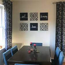 Navy Blue Living Room Wall Art Set Home Sweet Home Dining Etsy Canvas Kitchen Wall Art Dining Room Wall Art Navy Blue Wall Art