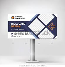 Billboard Design Banner Layout Outdoor Advertising Stock Vector Royalty Free 1040494696 In 2020 Billboard Design Outdoor Advertising Banner Design Layout
