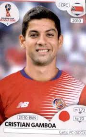 Sticker Cristian Gamboa from Costa Rica Panini World Cup Russia