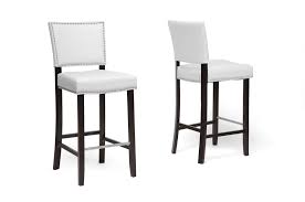 Delightful nailhead bar stools home bar traditional… awesome wine racks for sale home bar modern with… outstanding best wood flooring traditional home bar… Baxton Studio Aries White Modern Bar Stool With Nail Head Trim Set Of 2 Wholesale Interiors