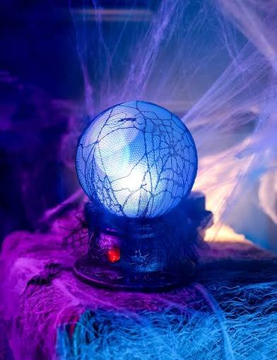 Sfera di cristallo luminosa e sonora 19 x 13 cm - Vegaoo