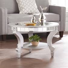 Coffee table billy dull gold mirrored square 40 in. Southern Enterprises Lindsay Glam Round Mirrored Coffee Table Ck2380