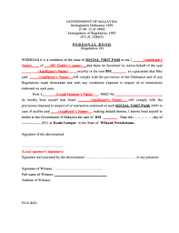 A simple form is to be filled and filed accordingly with the department for claiming such refunds or any amount paid by mistake or the excess amount lying in the employ security on the vehicle; Borang Personal Bond Imigresen Fill Online Printable Fillable Blank Pdffiller