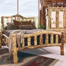 Millwood Pines Latta Solid Wood Platform Bed In 2021 Log Bedroom Furniture Rustic Bedroom Furniture Rustic Log Furniture
