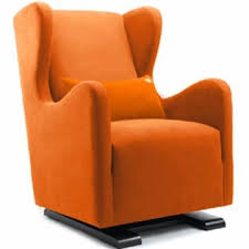 Club chairs dish chairs glider chairs recliners rocking chairs swivel chairs gray white espresso blue black pink no surface treatment. Monte Design Vola Glider In Orange Modern Nursery Furniture Furniture Glider Chair
