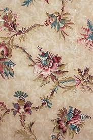 Belle flowers & leaves on sunlight. Antique French Belle Epoque Floral Fabric Late 19th Century Material Antique Fabrics Floral Fabric French Fabric