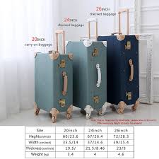 Online Shop Uniwalker 12 20 24 26 Green Vintage Travel Suitcase Trolley Travel Luggage Retro Trolley Luggage Suitcase Suitcase Luggage Sizes Travel Bag Set