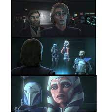 I Love How They Look At Each Other Especially Anakin S Face When He Sees Ahsoka For The First Time In Months Clone Wars Art Star Wars Awesome Star Wars Humor