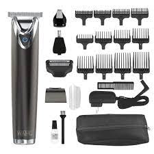 Wahl mustache & beard battery trimmer kit wahl's beard trimmer kit has everything you need to clean up your beard, mustache, goatee, and neckline. Wahl Clipper Slate Stainless Steel Lithium Ion Plus Beard Trimmers For Men Electric Shavers Nose Ear Trimmers Rechargeable All In One Men S Grooming Kit By The Brand Used By Professionals 9864 Amazon Com Au