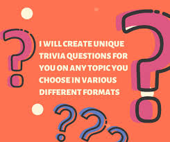 Here are the best 10 easy but can be hard trivia questions: Create Trivia Questions On Numerous Subjects For You By J The Creator Fiverr