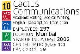2 天前 · cactus communications provides scientific communication and impact solutions worldwide with the aim of making science accessible to a global audience and creating new opportunities in academic publishing. Cactus Best Companies To Work For 2014 How Cactus Is Stringing Together Its Diverse Niche Talent The Economic Times