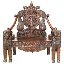 Amazing Carved Wooden Chair With Lion Legs And Armrests This Item And Or Similar Carved Pieces Available From Indian Furniture Furniture Antique Chairs