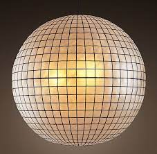 5 vintage mini capiz shell lamp shades, large globe shaped lampshade featuring a beautiful neutral gray finish. Pin On Dining