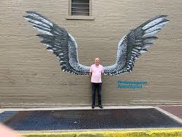 You also need to calculate how far along the wing the joint i did this by sitting down on a chair and measuring the distance from the chair to a point about 2 inches above my shoulder. Angel Wings In El Dorado